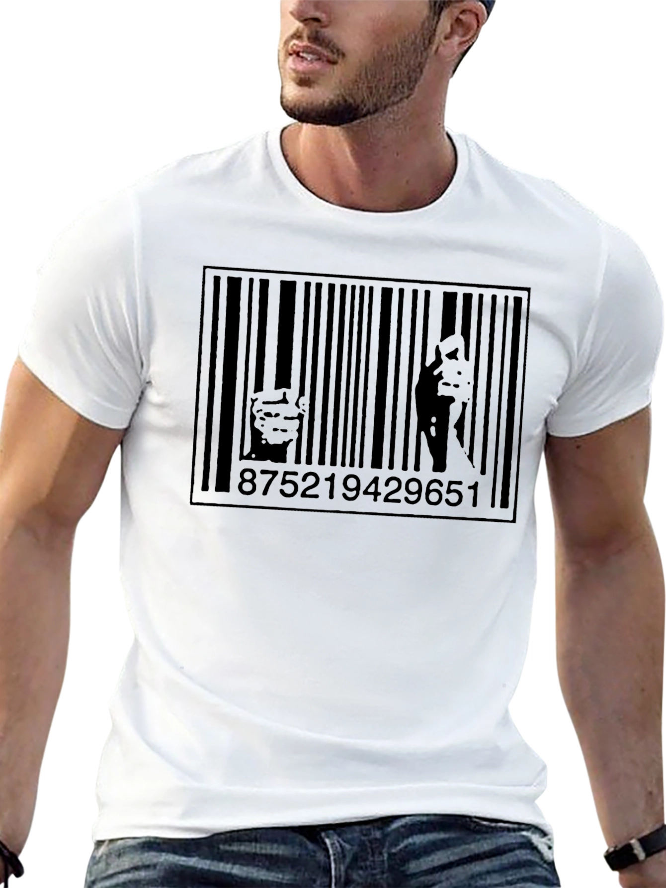 Barcode Art Tee - Unique Graphic Print