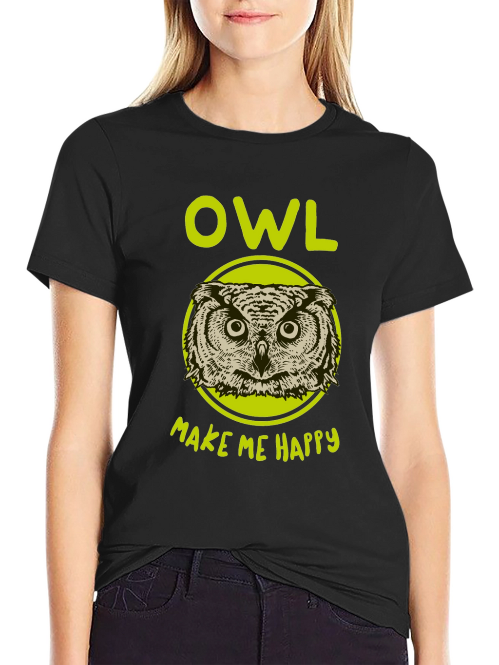 Owl Make Me Happy Graphic T-Shirt