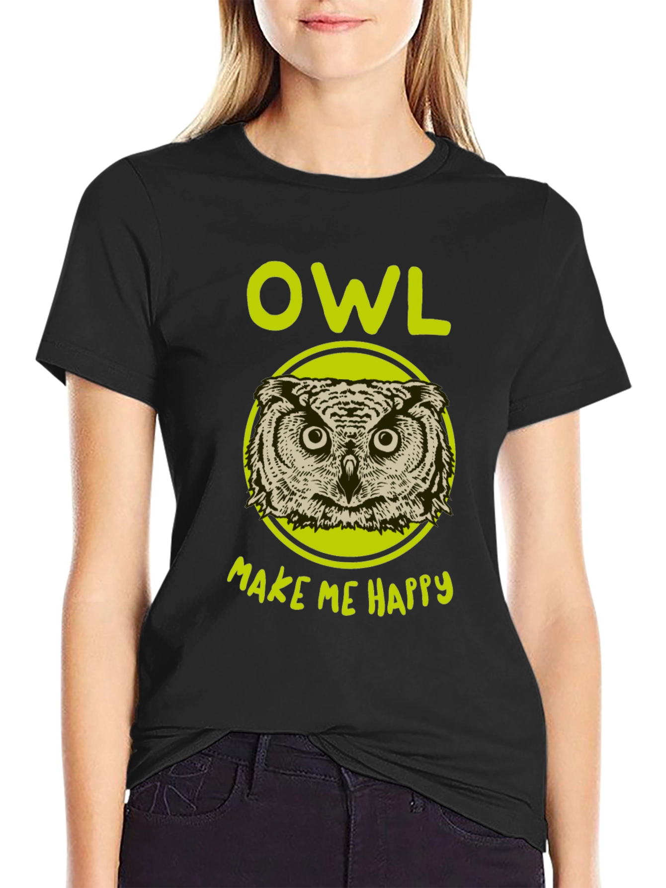 Owl Make Me Happy Graphic T-Shirt