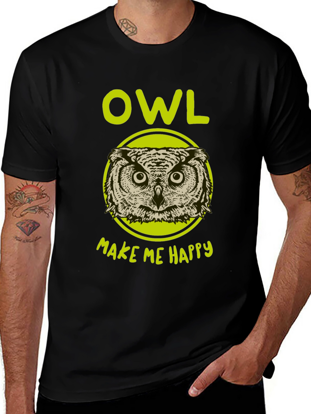 Owl Make Me Happy Graphic T-Shirt
