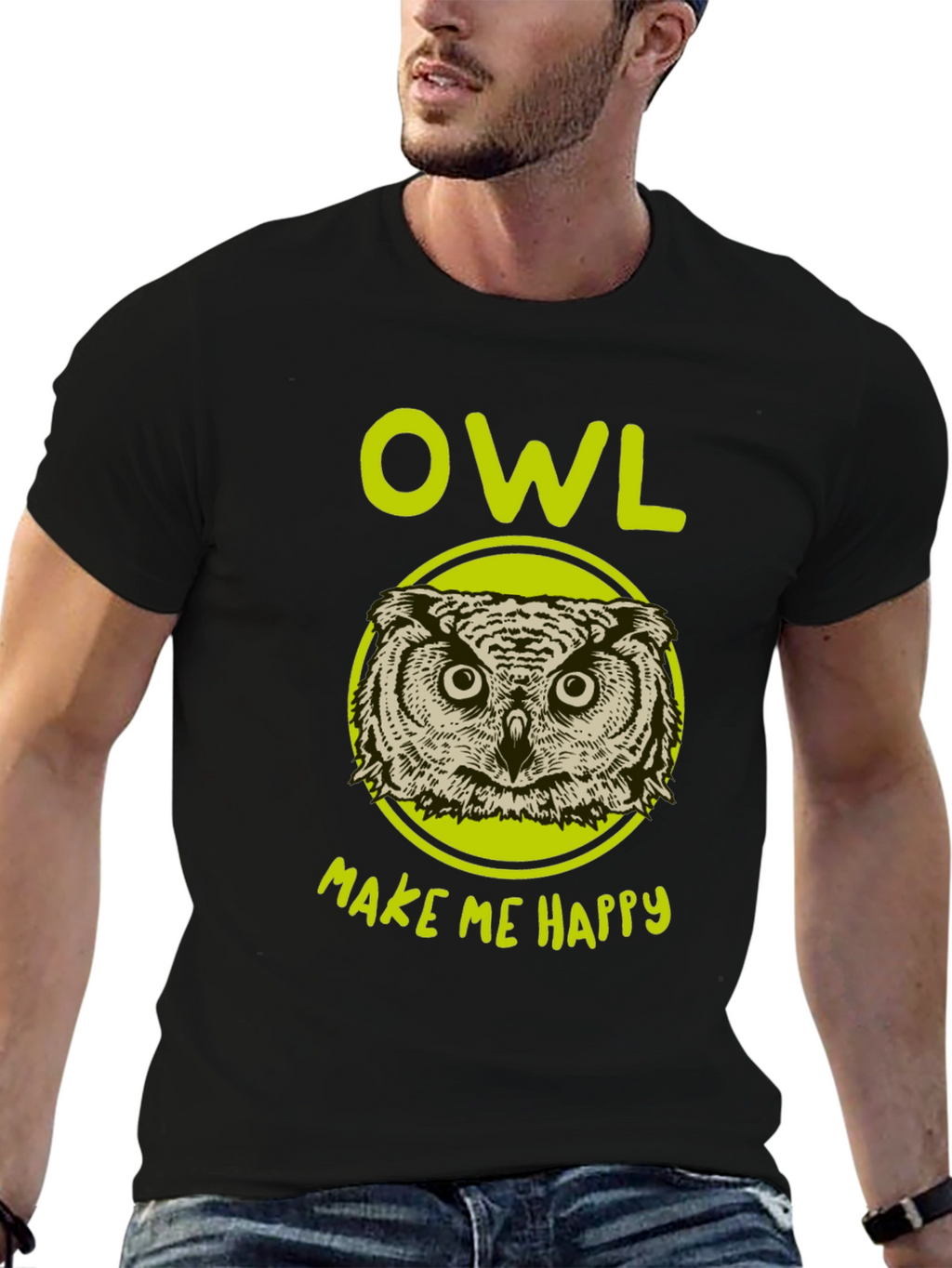 Owl Make Me Happy Graphic T-Shirt