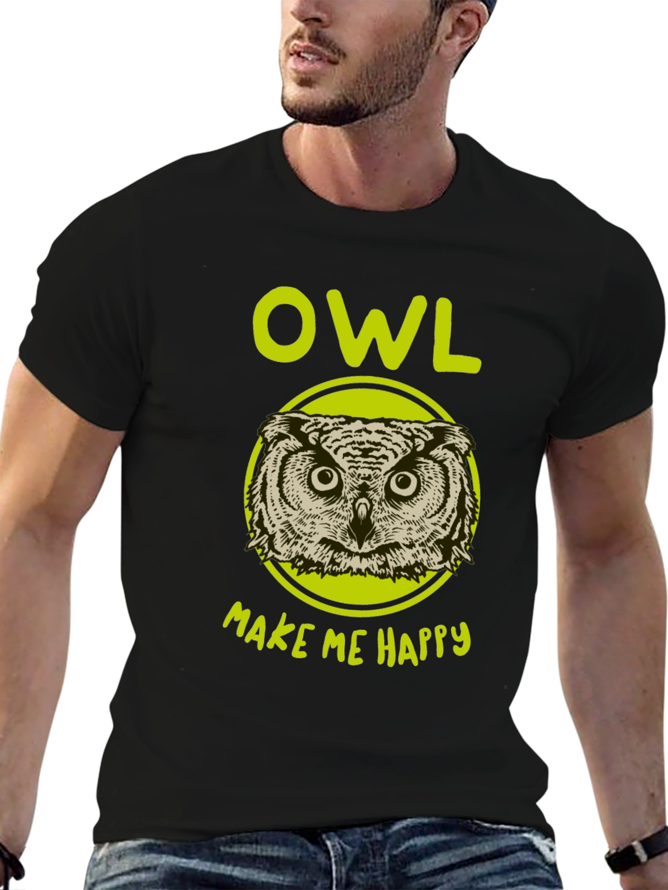 Owl Make Me Happy Graphic T-Shirt