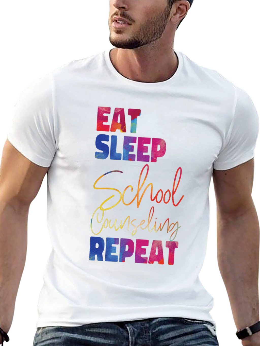Eat Sleep School Counseling Repeat T-Shirt