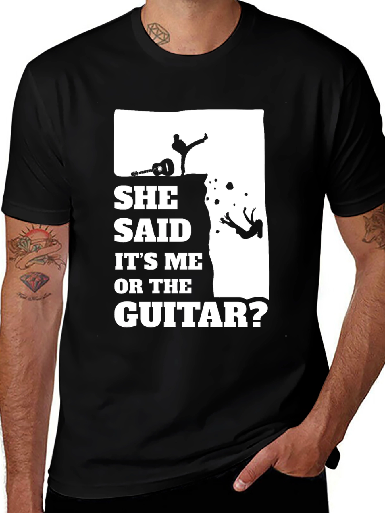 She Said Its Me Or The Guitar T-Shirt