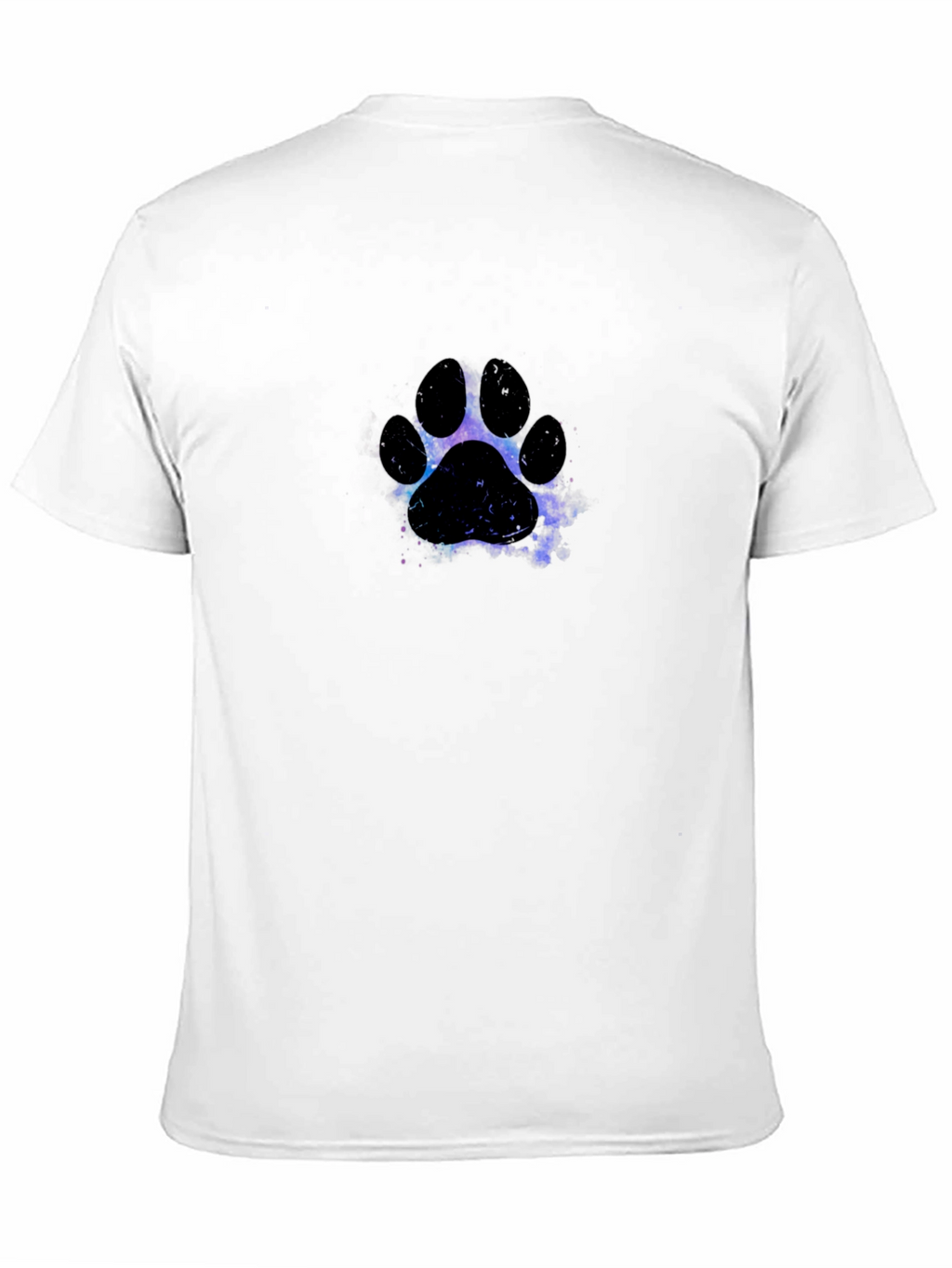 Galaxy Paw Print Black T-Shirt
