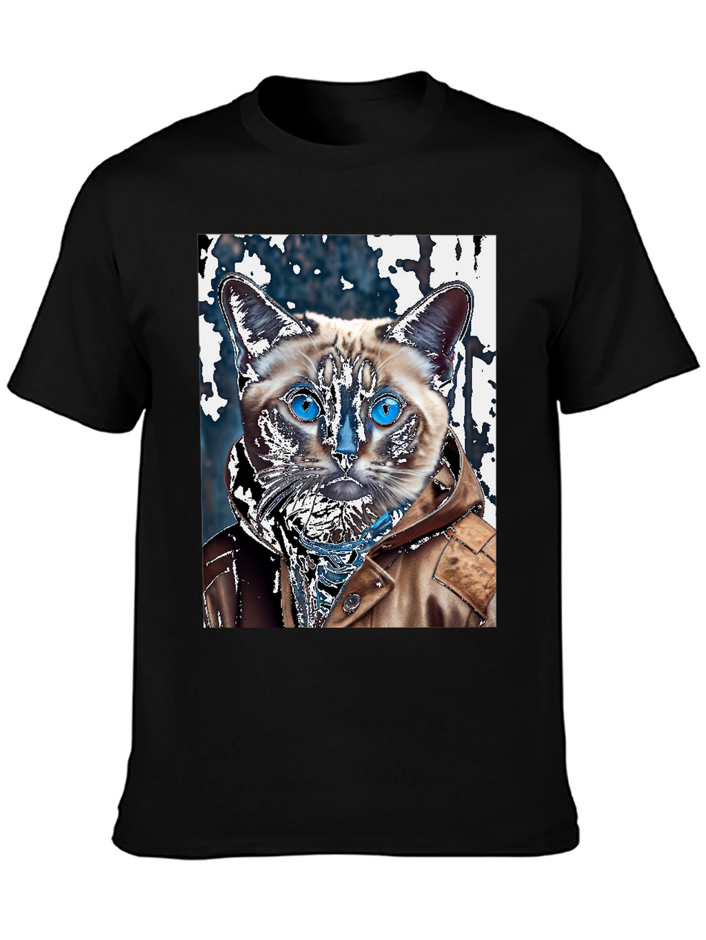 Cat in Jacket Graphic T-Shirt