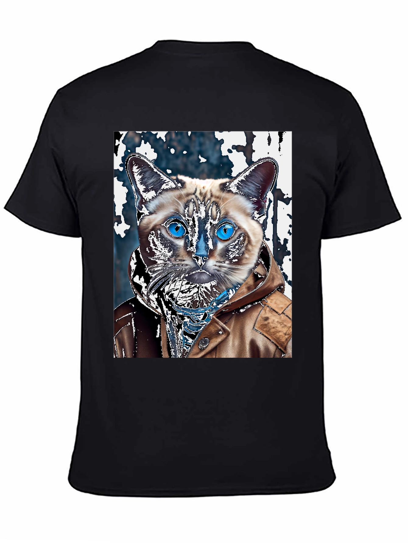 Cat in Jacket Graphic T-Shirt
