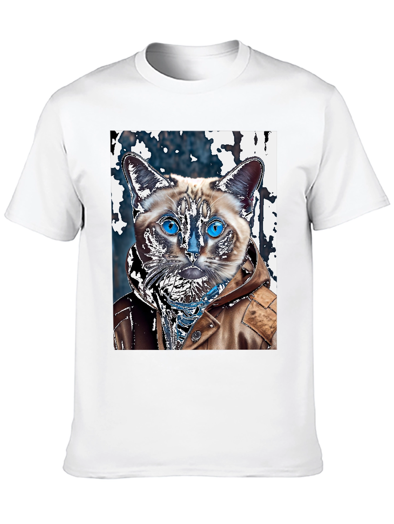 Cat in Jacket Graphic T-Shirt