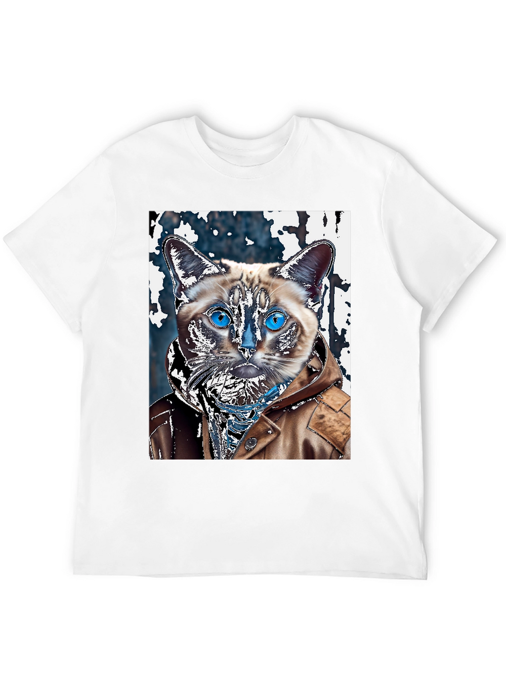 Cat in Jacket Graphic T-Shirt