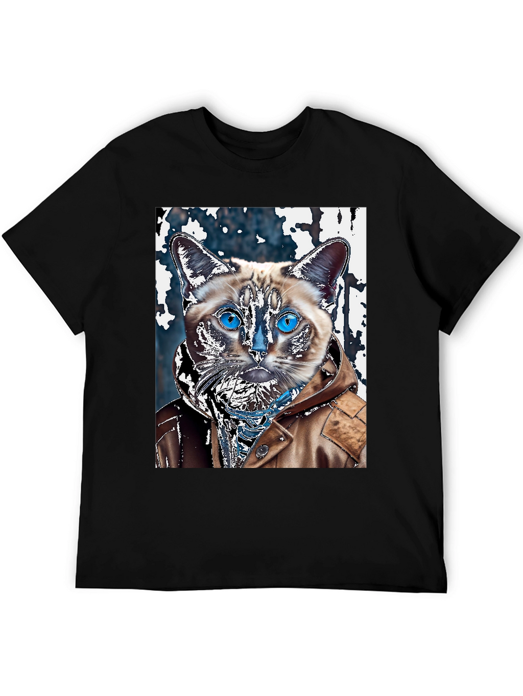 Cat in Jacket Graphic T-Shirt
