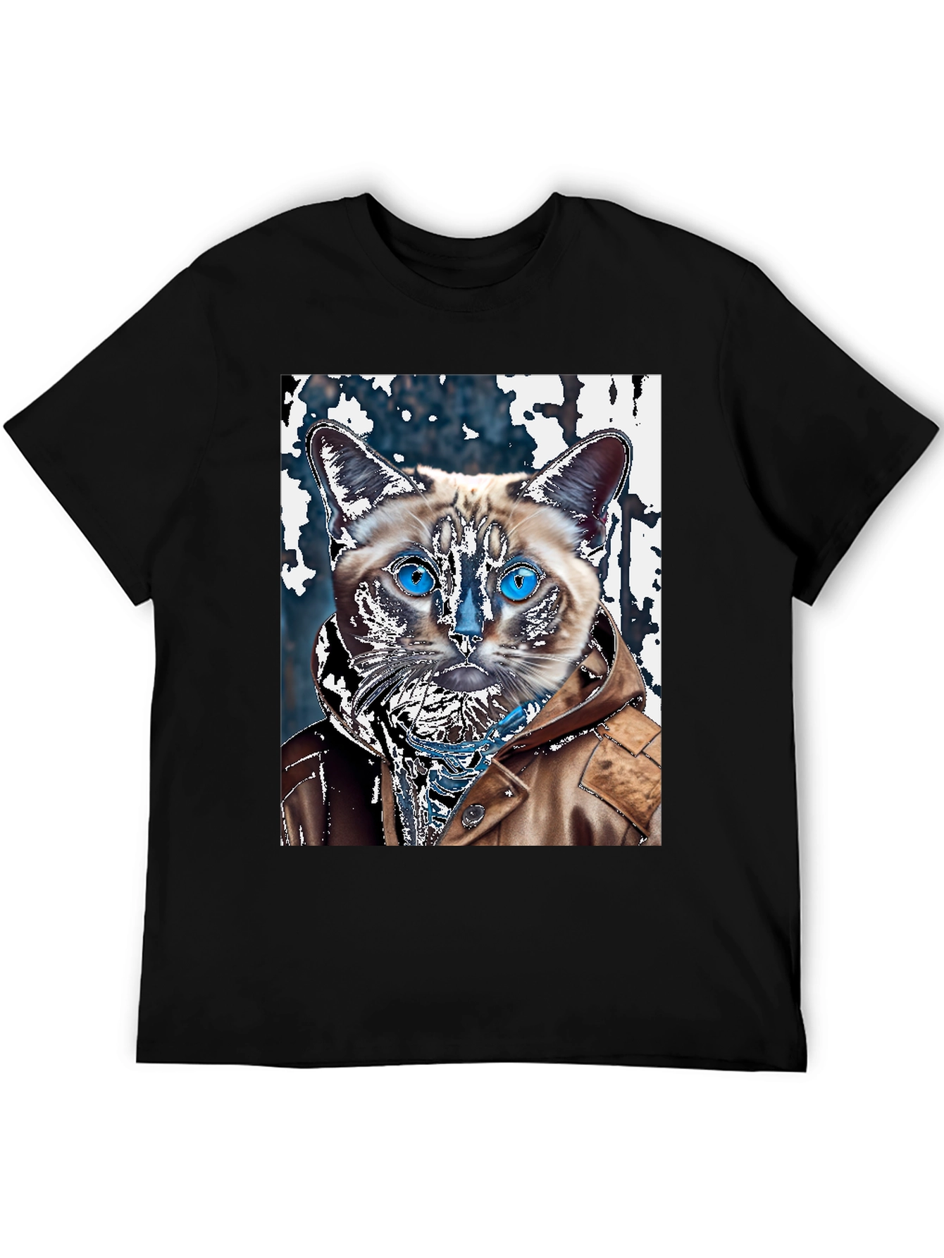 Cat in Jacket Graphic T-Shirt