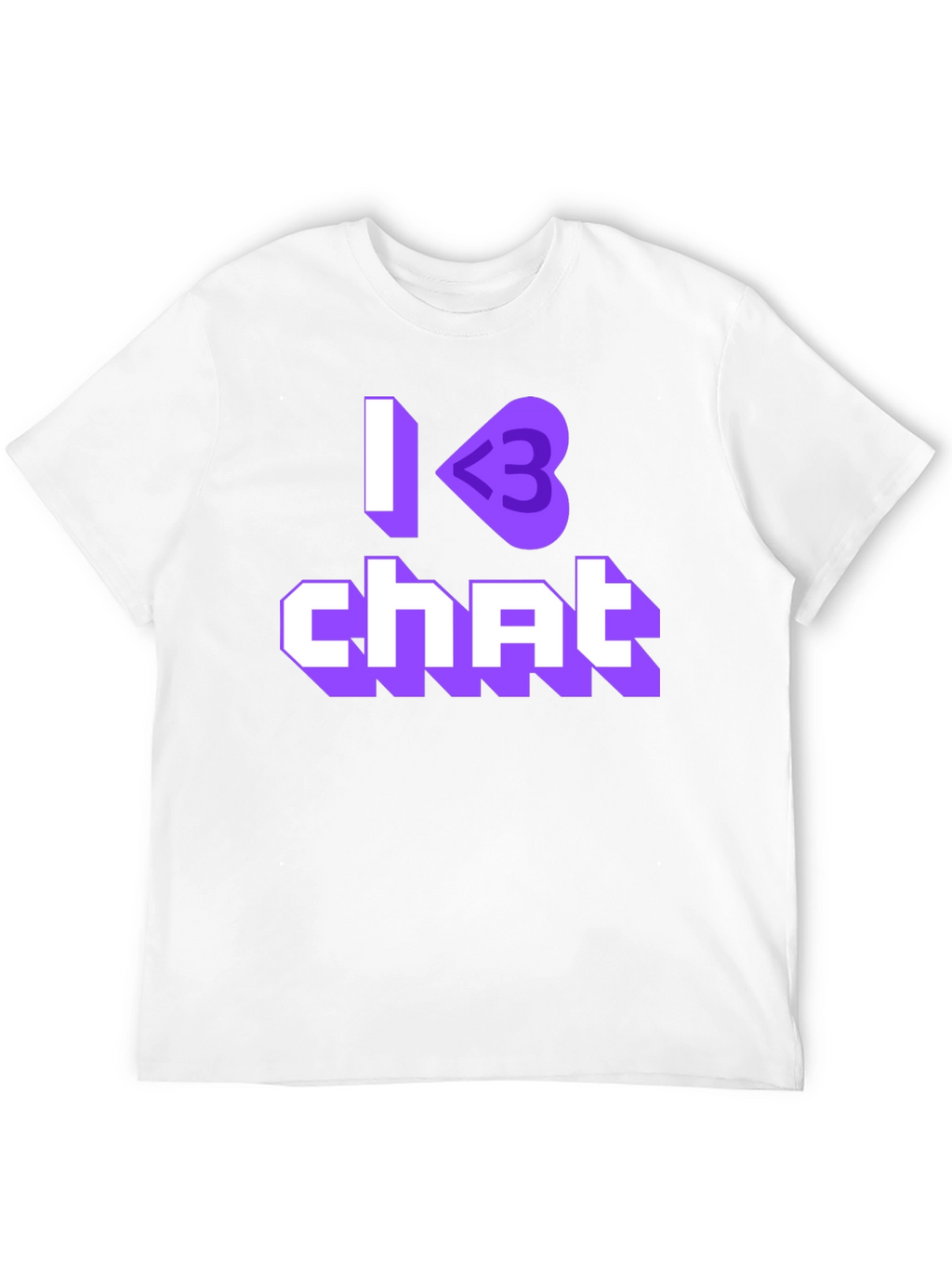 I <3 Chat Black T-Shirt