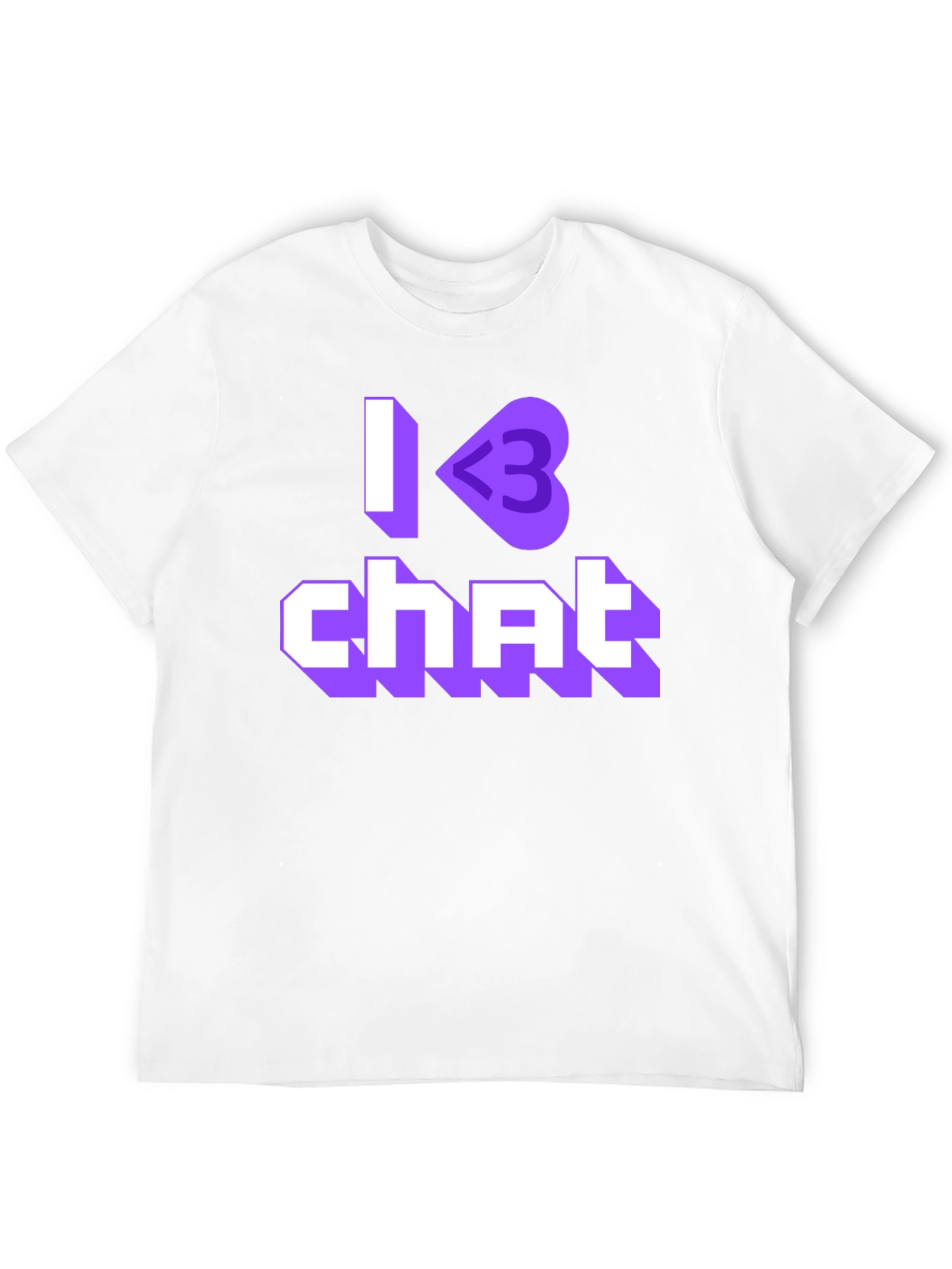 I <3 Chat Black T-Shirt