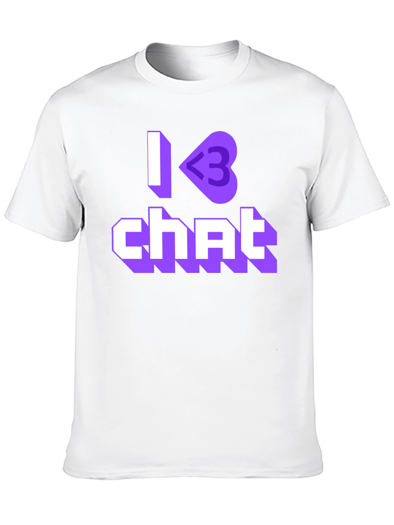 I <3 Chat Black T-Shirt