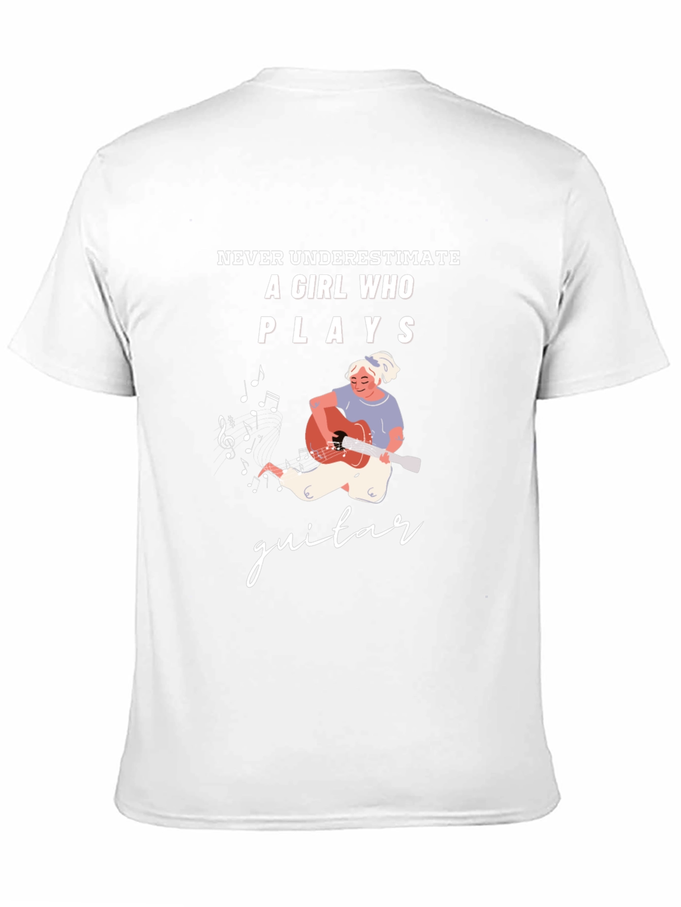 Girl Guitar Player Graphic Tee - Never Underestimate