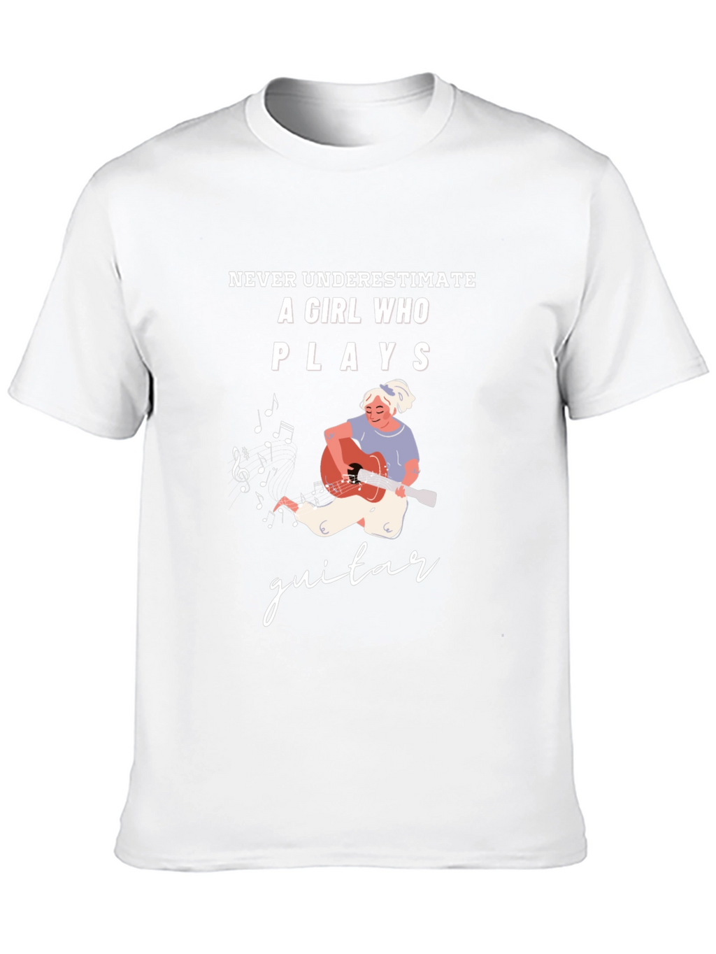 Girl Guitar Player Graphic Tee - Never Underestimate