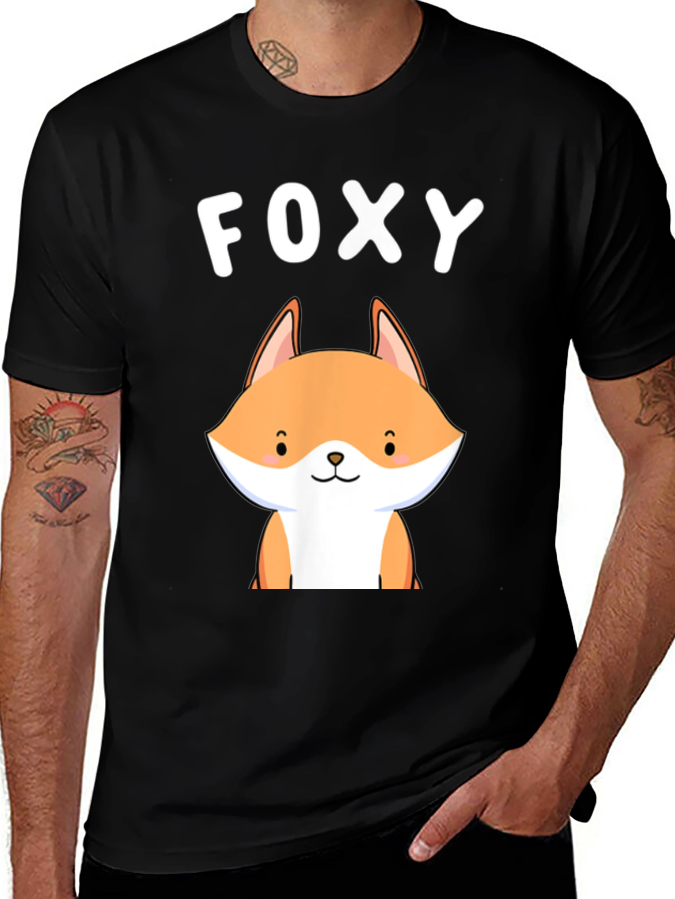 Foxy Graphic Tee - Cute Fox Design