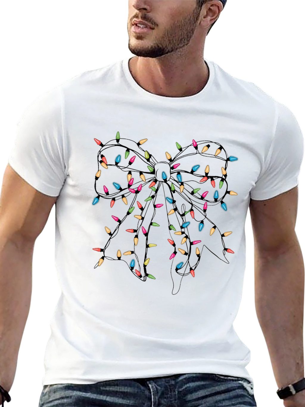 Festive Lights Bow Graphic Tee
