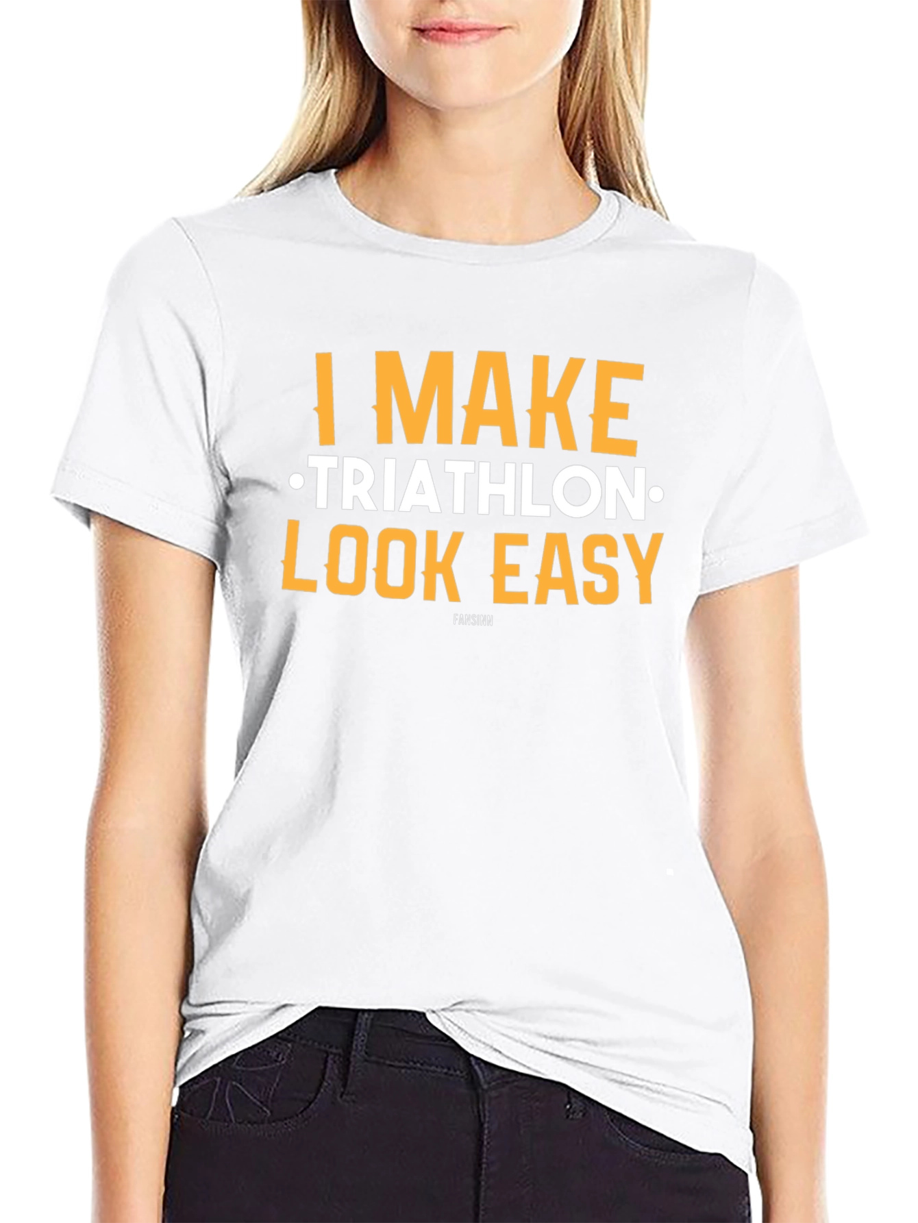 I Make Triathlon Look Easy Black T-Shirt
