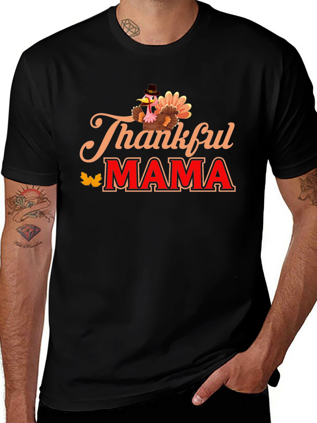 Thankful Mama Turkey T-Shirt