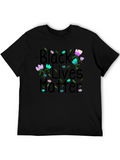 Black Lives Matter Floral T-Shirt - Black Unisex