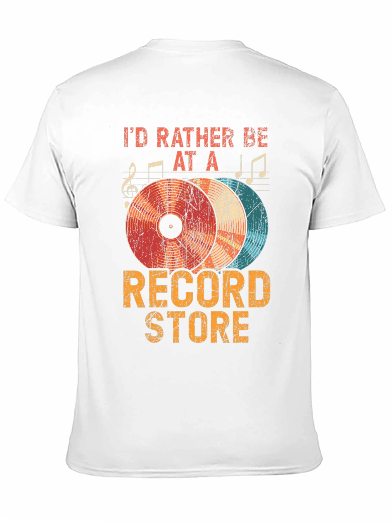 Id Rather Be At A Record Store T-Shirt - Music Lover Gift