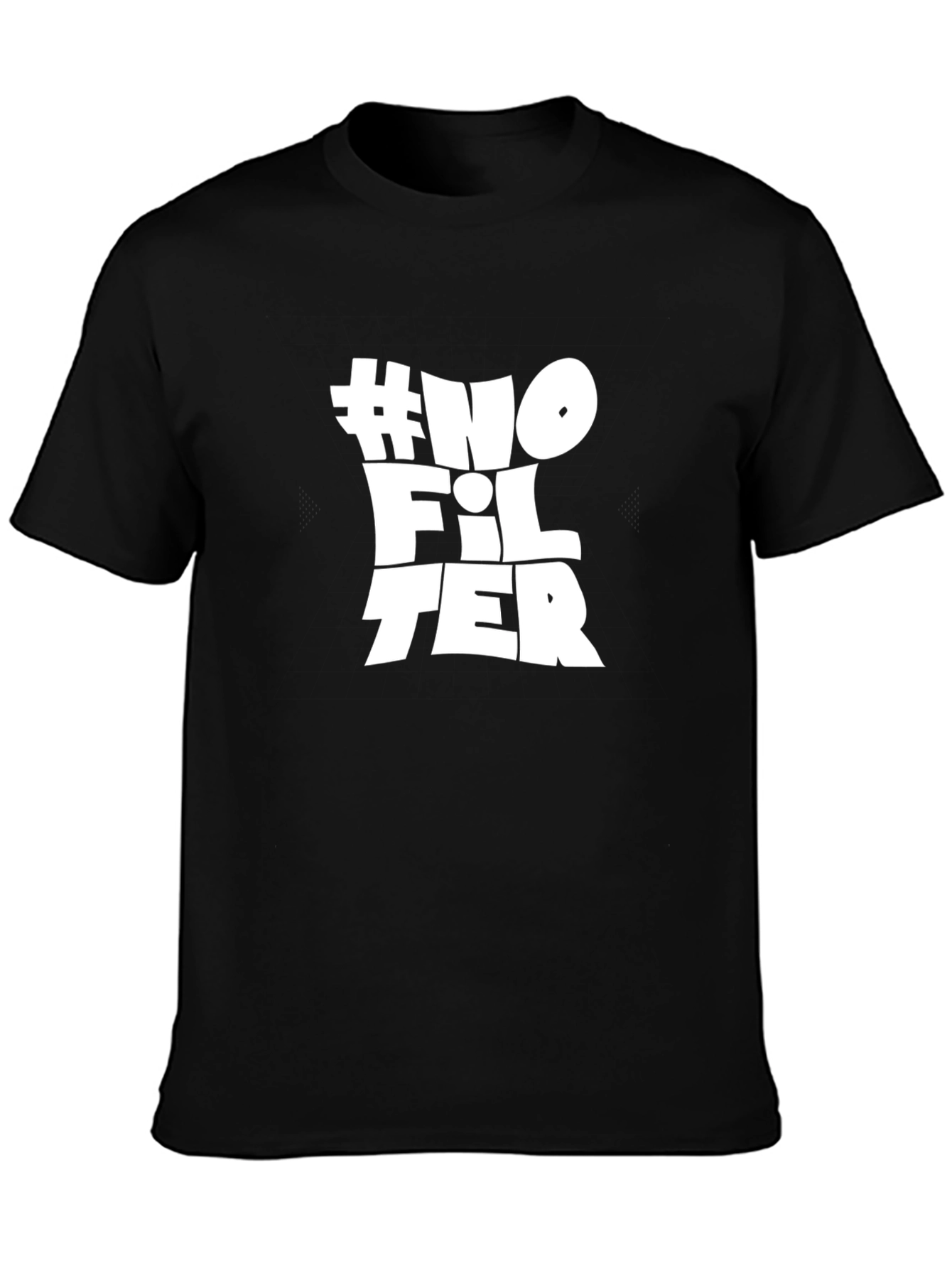 No Filter Black Graphic Tee