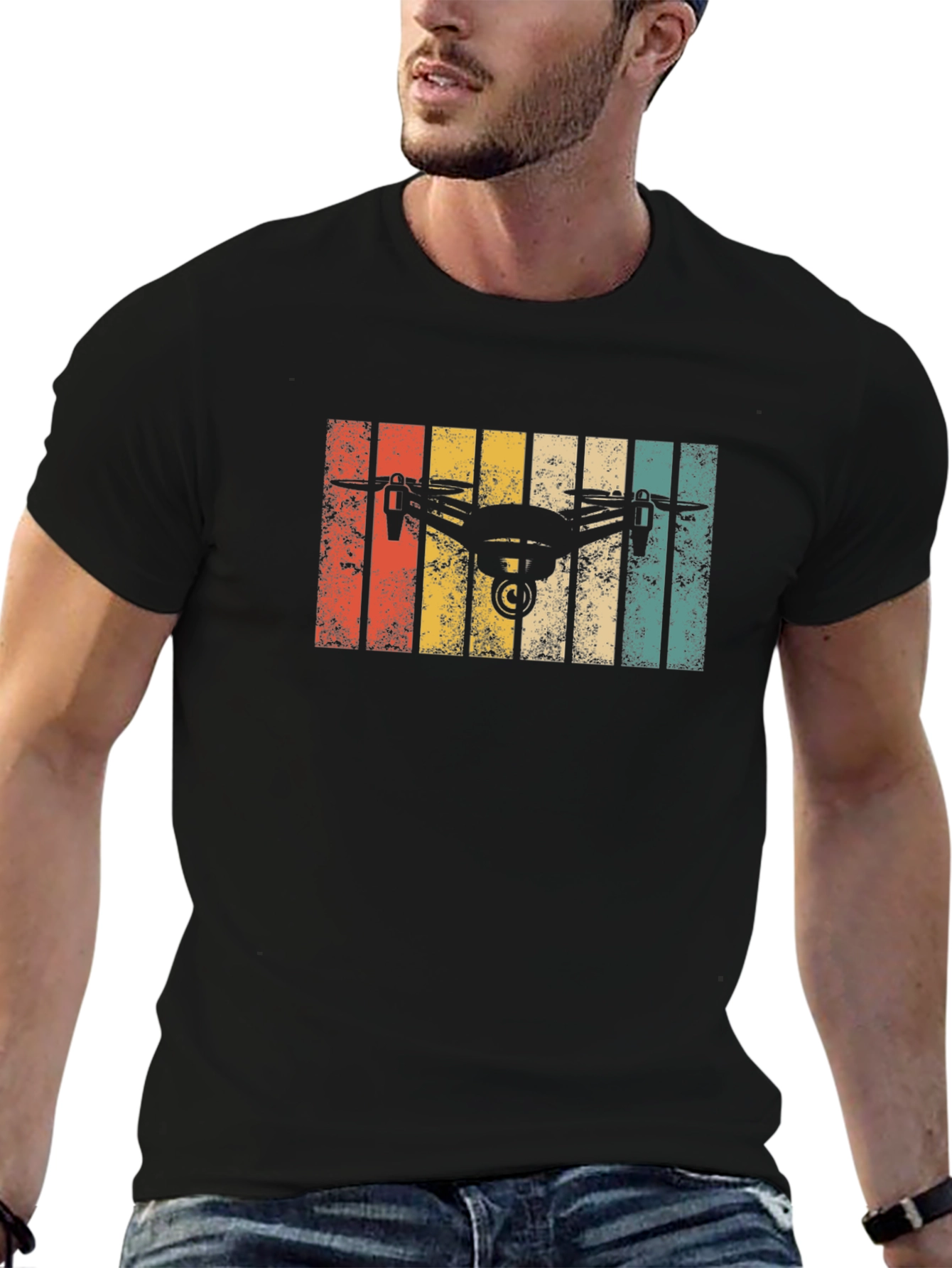 Retro Drone T-Shirt - Vintage Style
