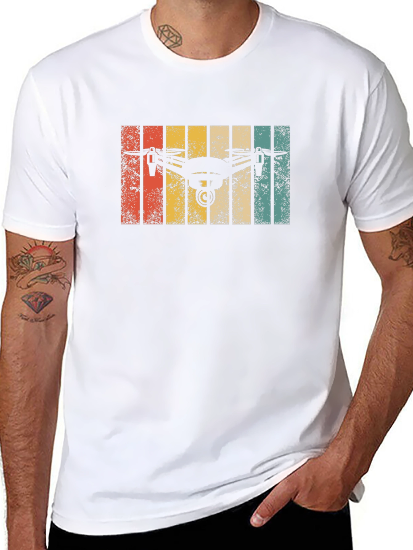 Retro Drone T-Shirt - Vintage Style