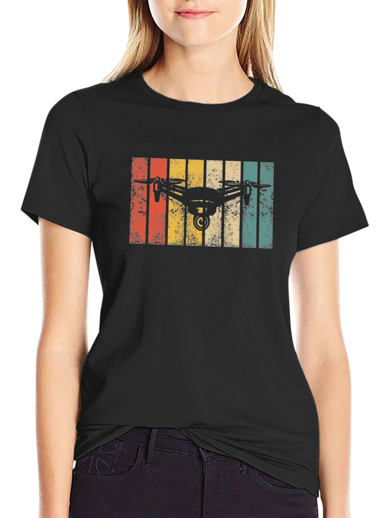 Retro Drone T-Shirt - Vintage Style
