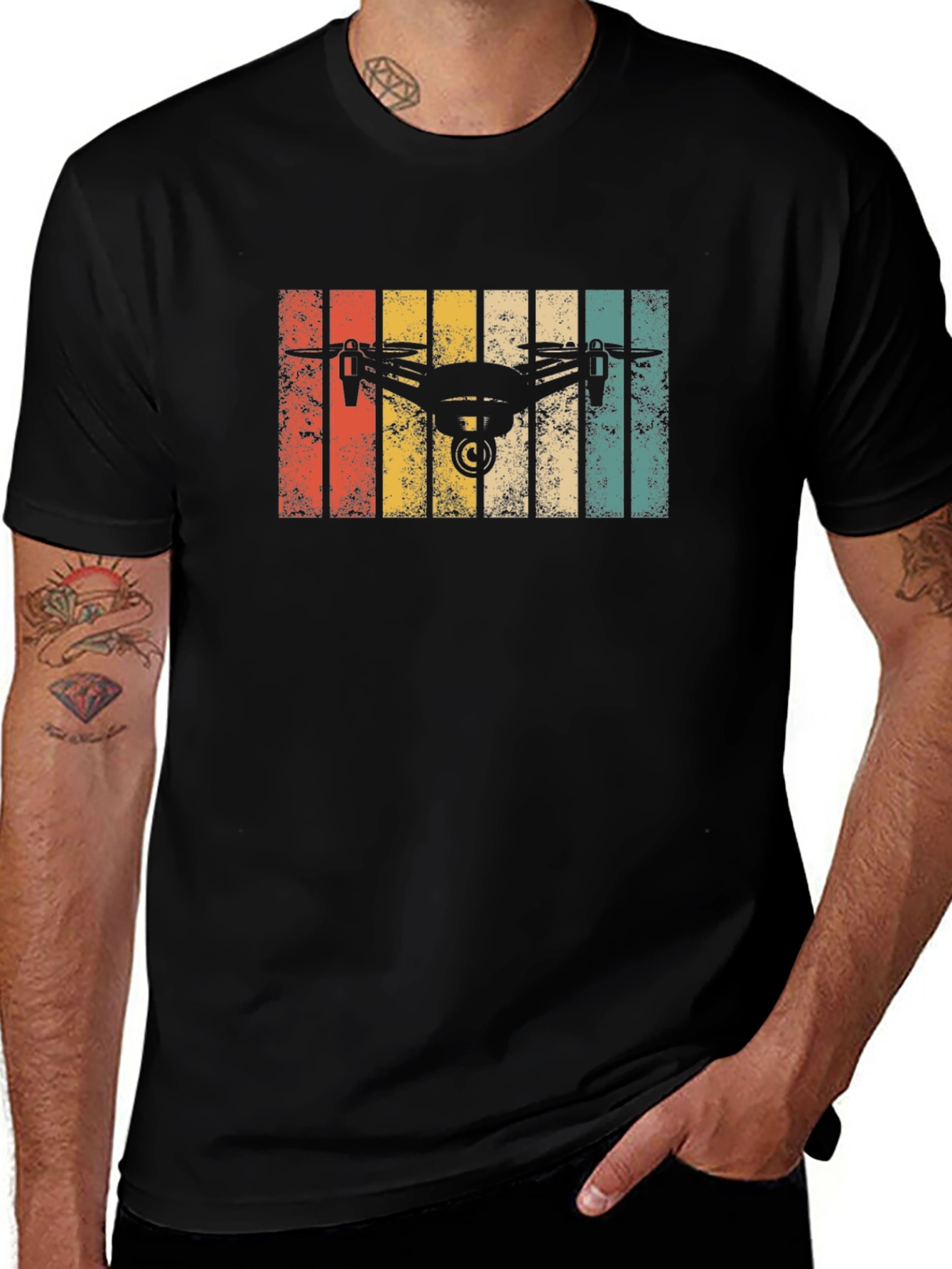 Retro Drone T-Shirt - Vintage Style