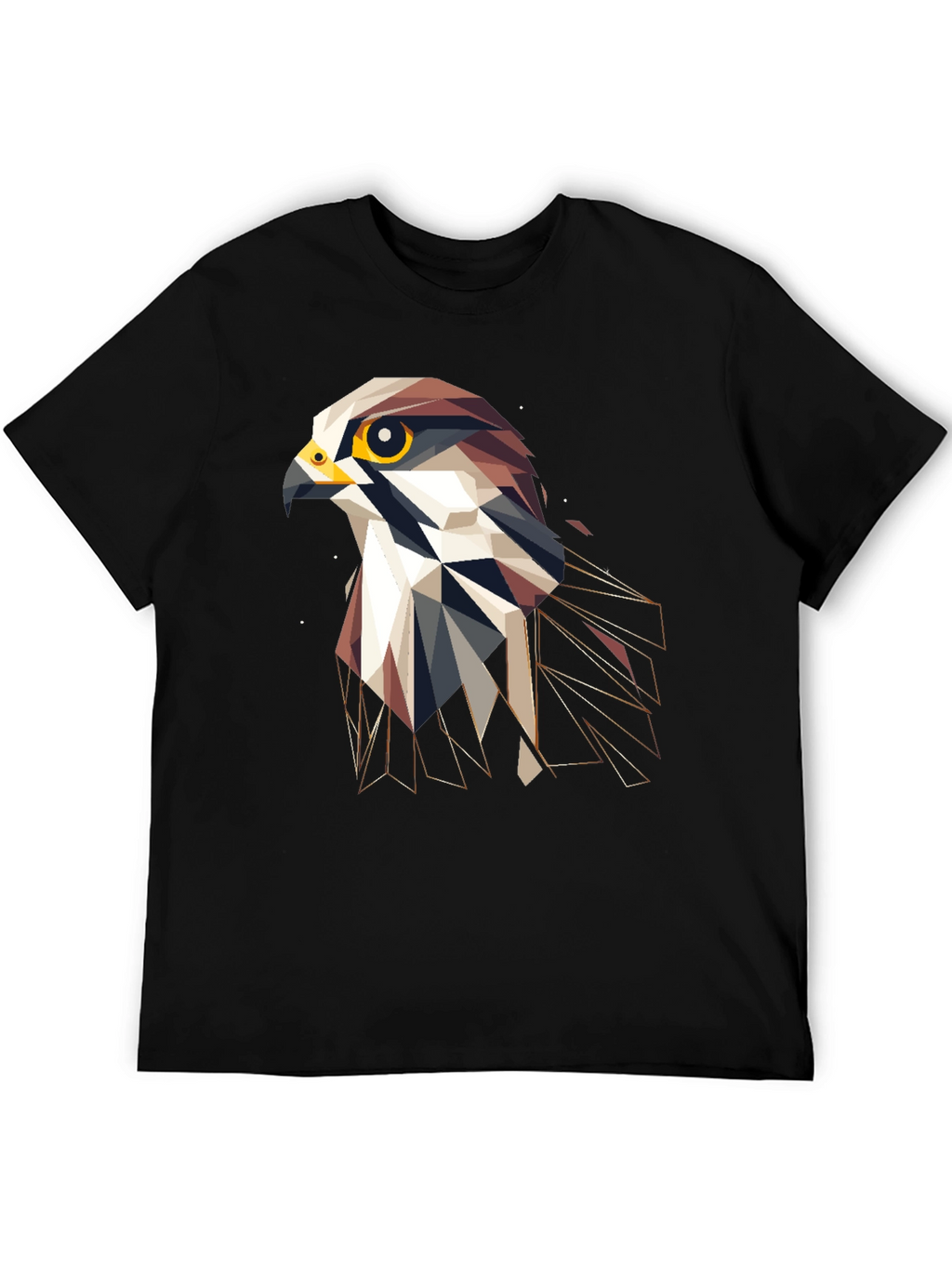 Geometric Eagle Graphic T-Shirt - Stylish Bird Design