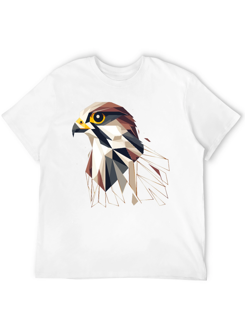 Geometric Eagle Graphic T-Shirt - Stylish Bird Design