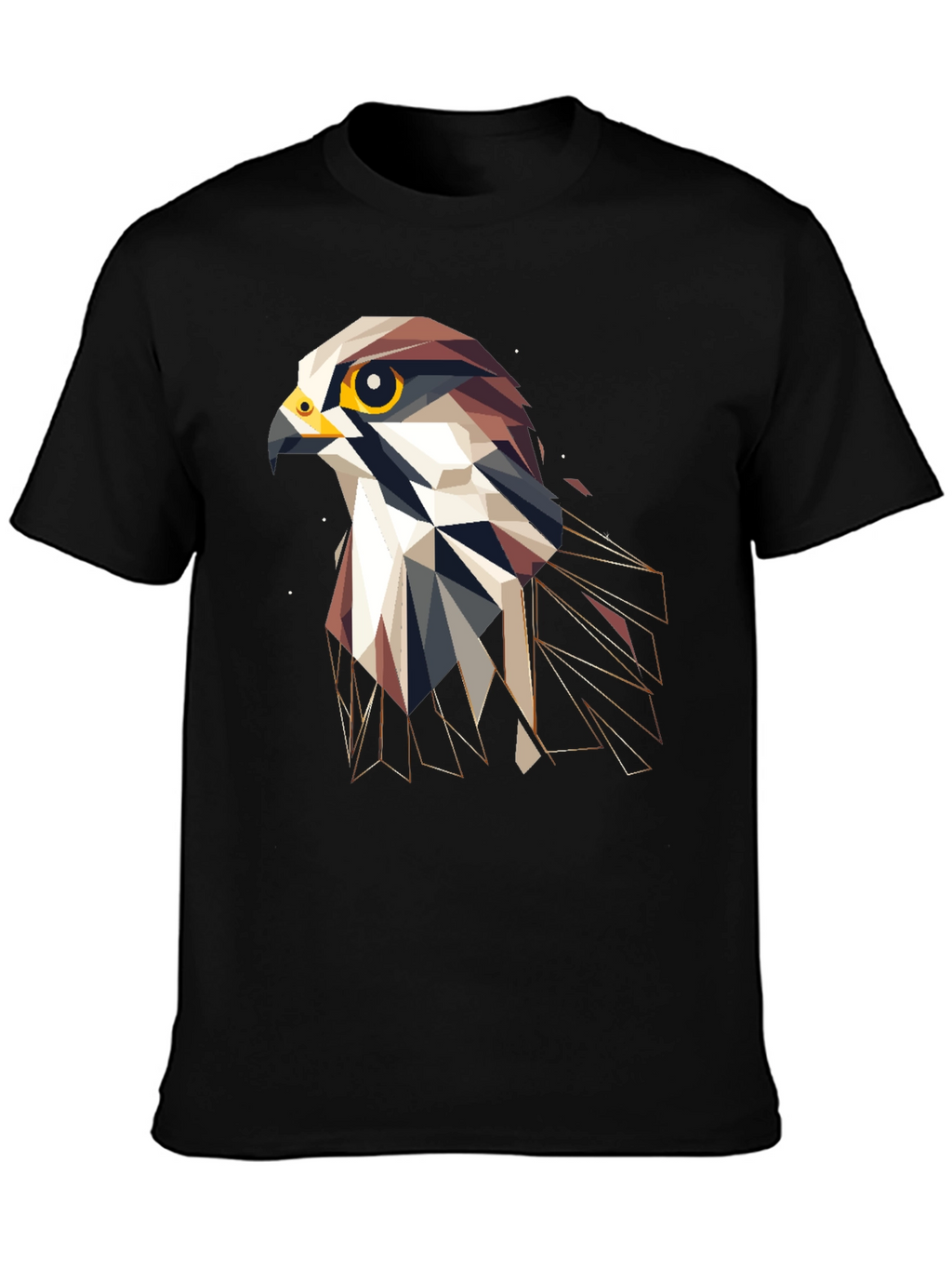 Geometric Eagle Graphic T-Shirt - Stylish Bird Design