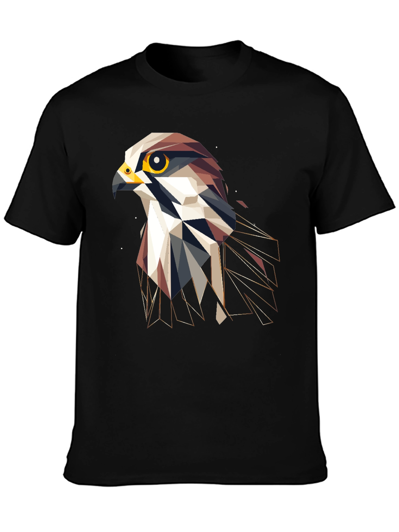 Geometric Eagle Graphic T-Shirt - Stylish Bird Design