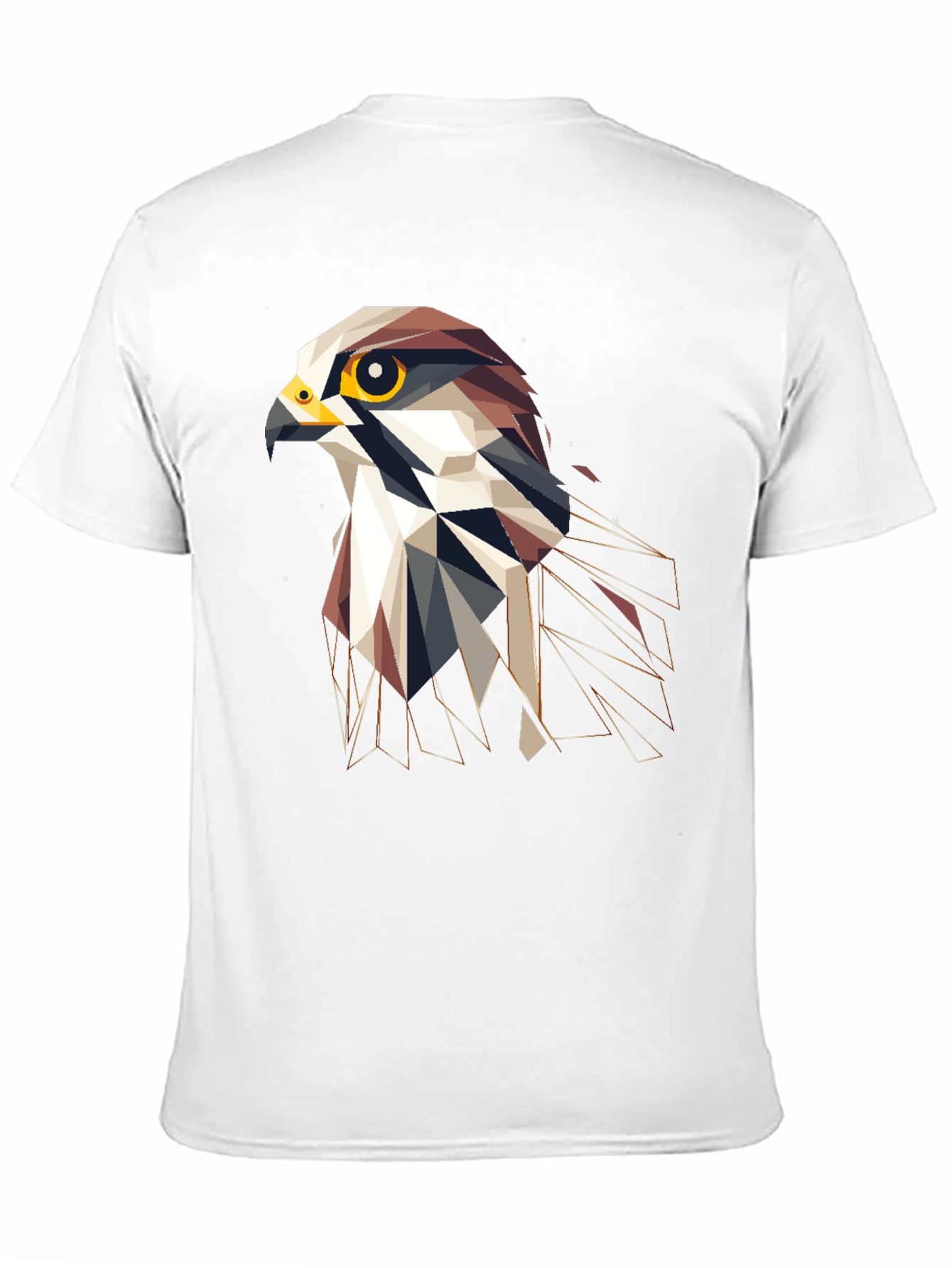 Geometric Eagle Graphic T-Shirt - Stylish Bird Design