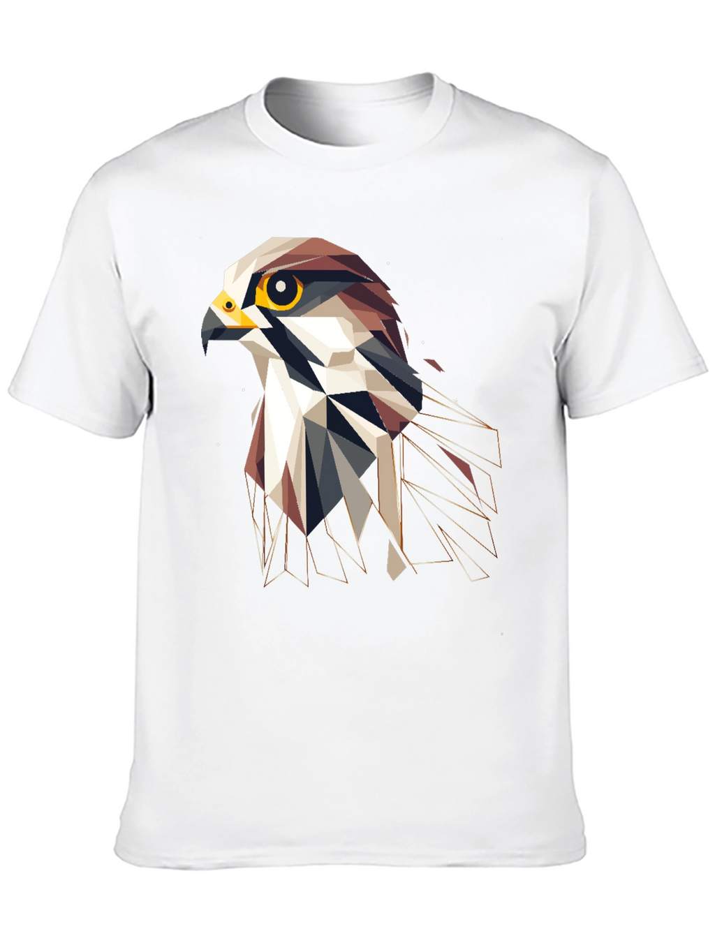Geometric Eagle Graphic T-Shirt - Stylish Bird Design