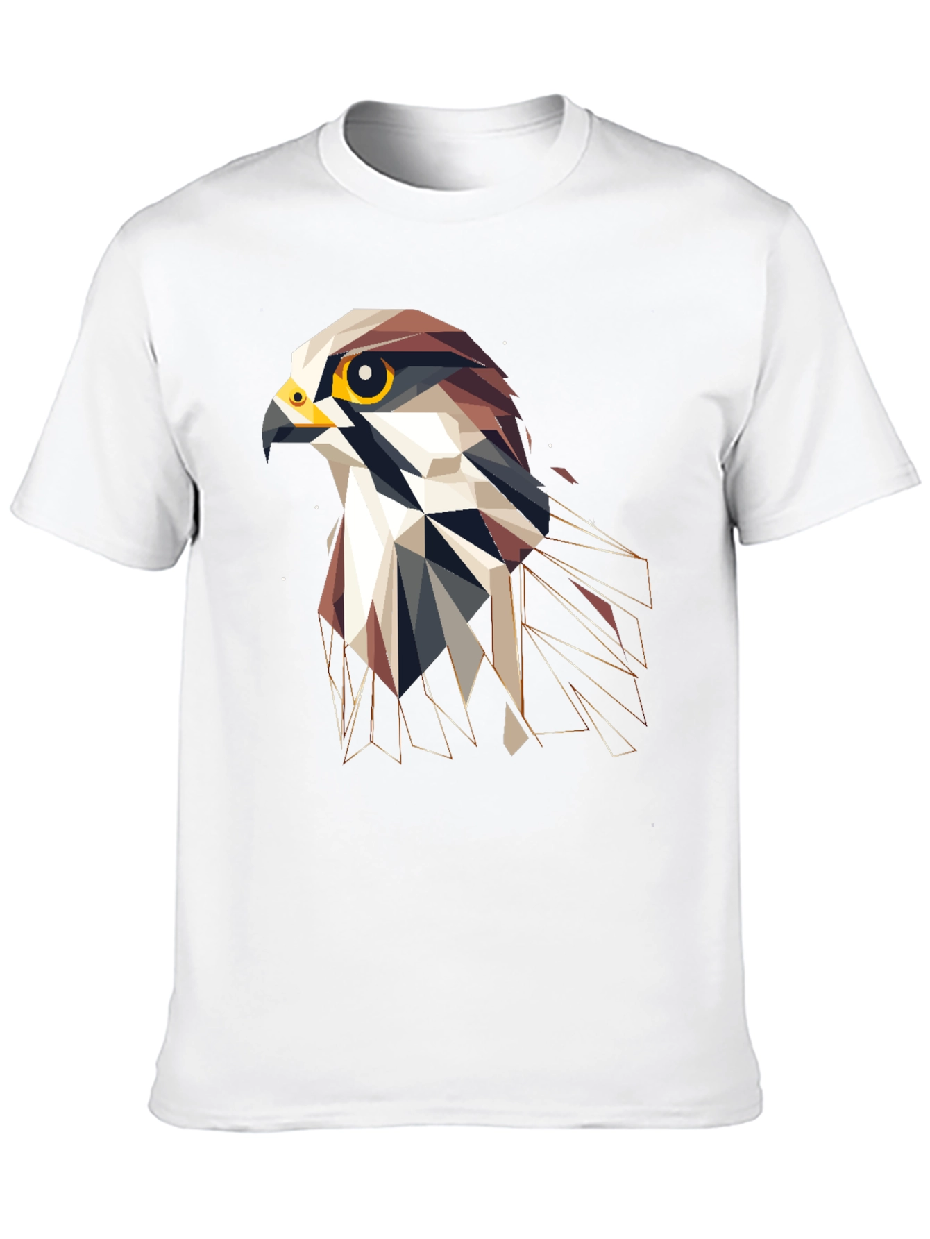 Geometric Eagle Graphic T-Shirt - Stylish Bird Design