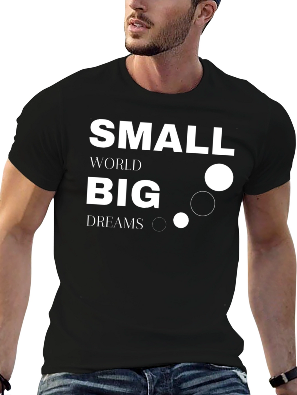 Small World Big Dreams Graphic Tee - Black