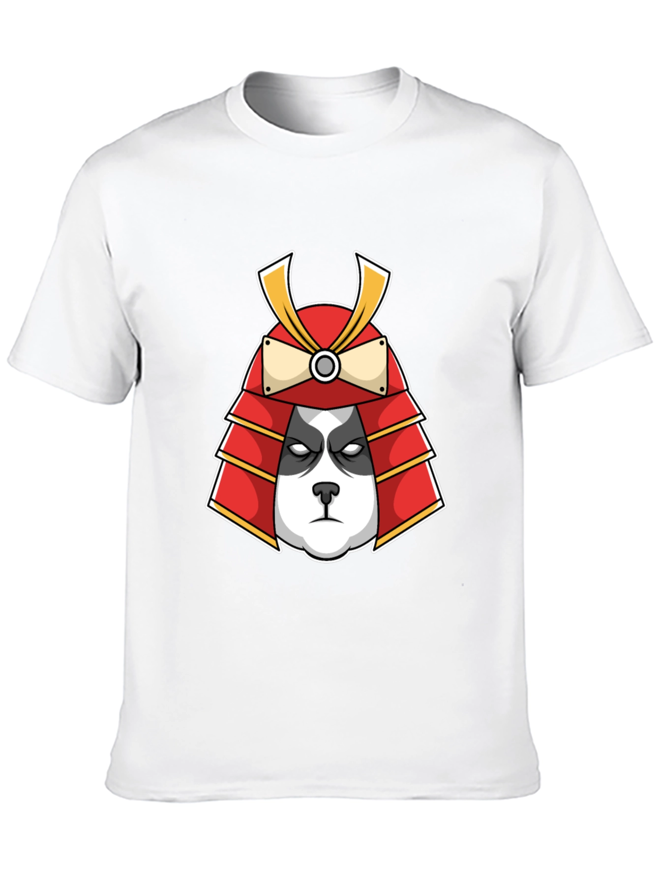Panda Samurai Graphic Tee - Black Cotton T-Shirt