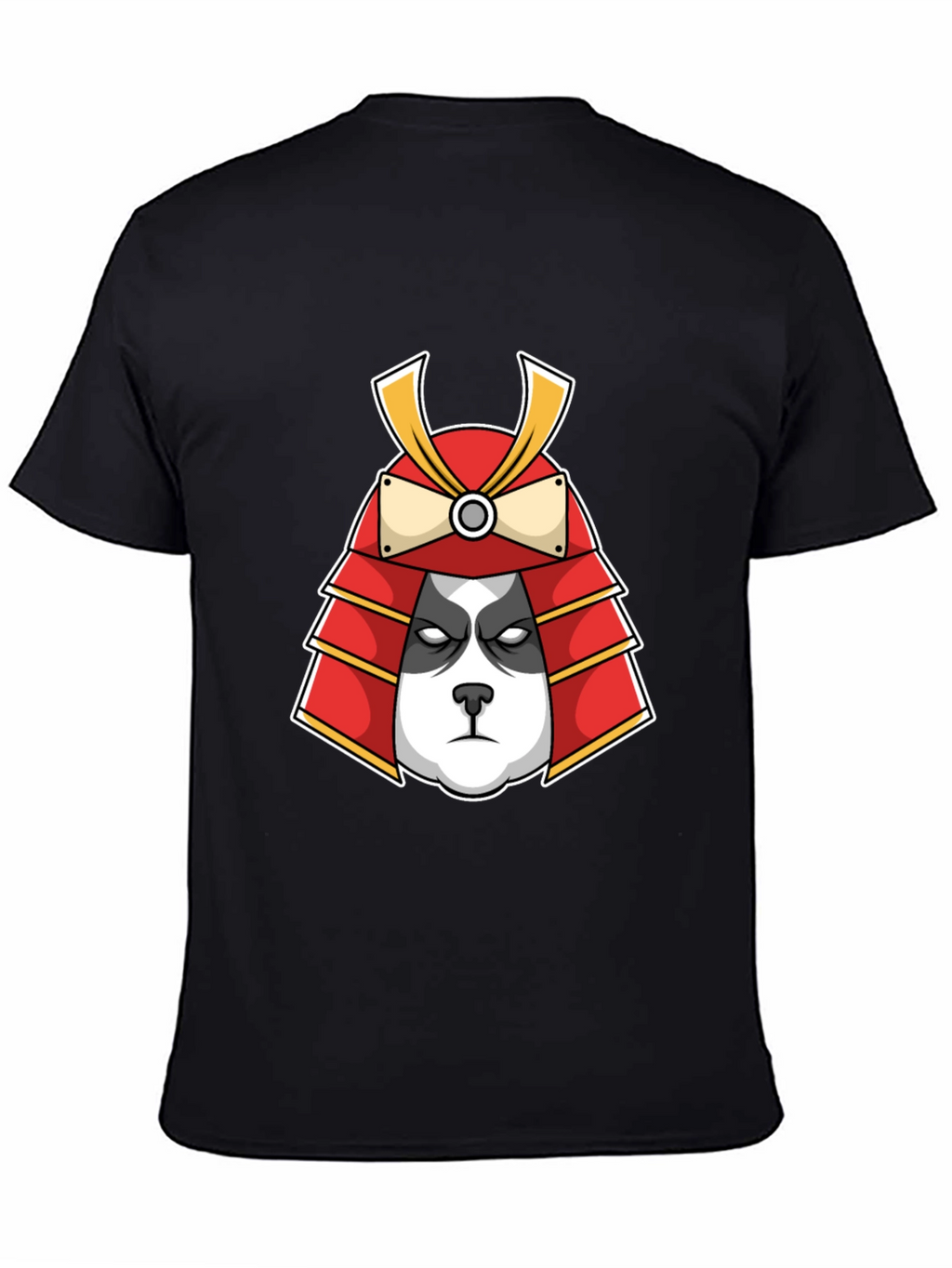 Panda Samurai Graphic Tee - Black Cotton T-Shirt