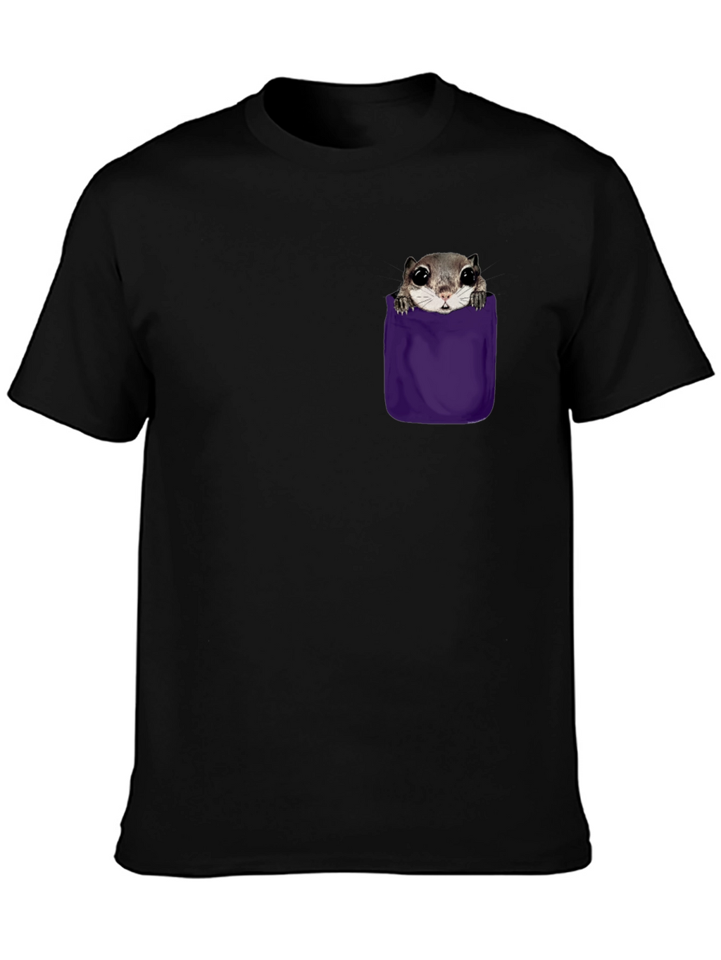 Squirrel Pocket T-Shirt - Cute Graphic Tee