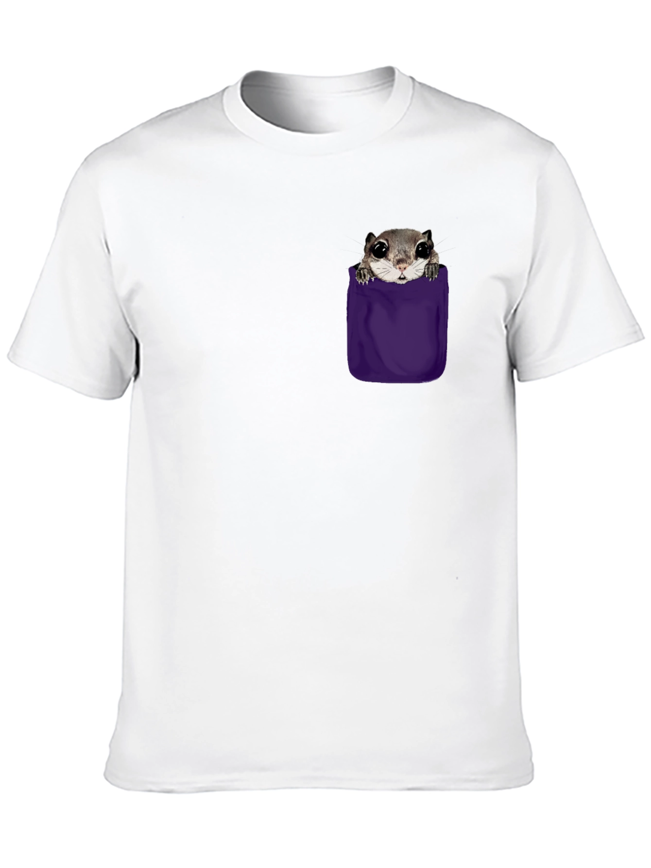 Squirrel Pocket T-Shirt - Cute Graphic Tee