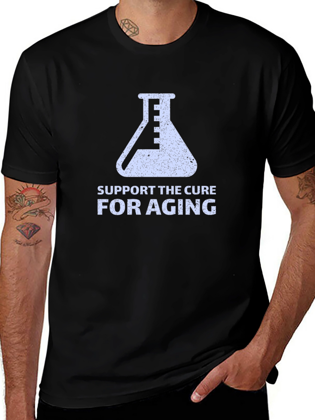 Support the Cure for Aging Black T-Shirt