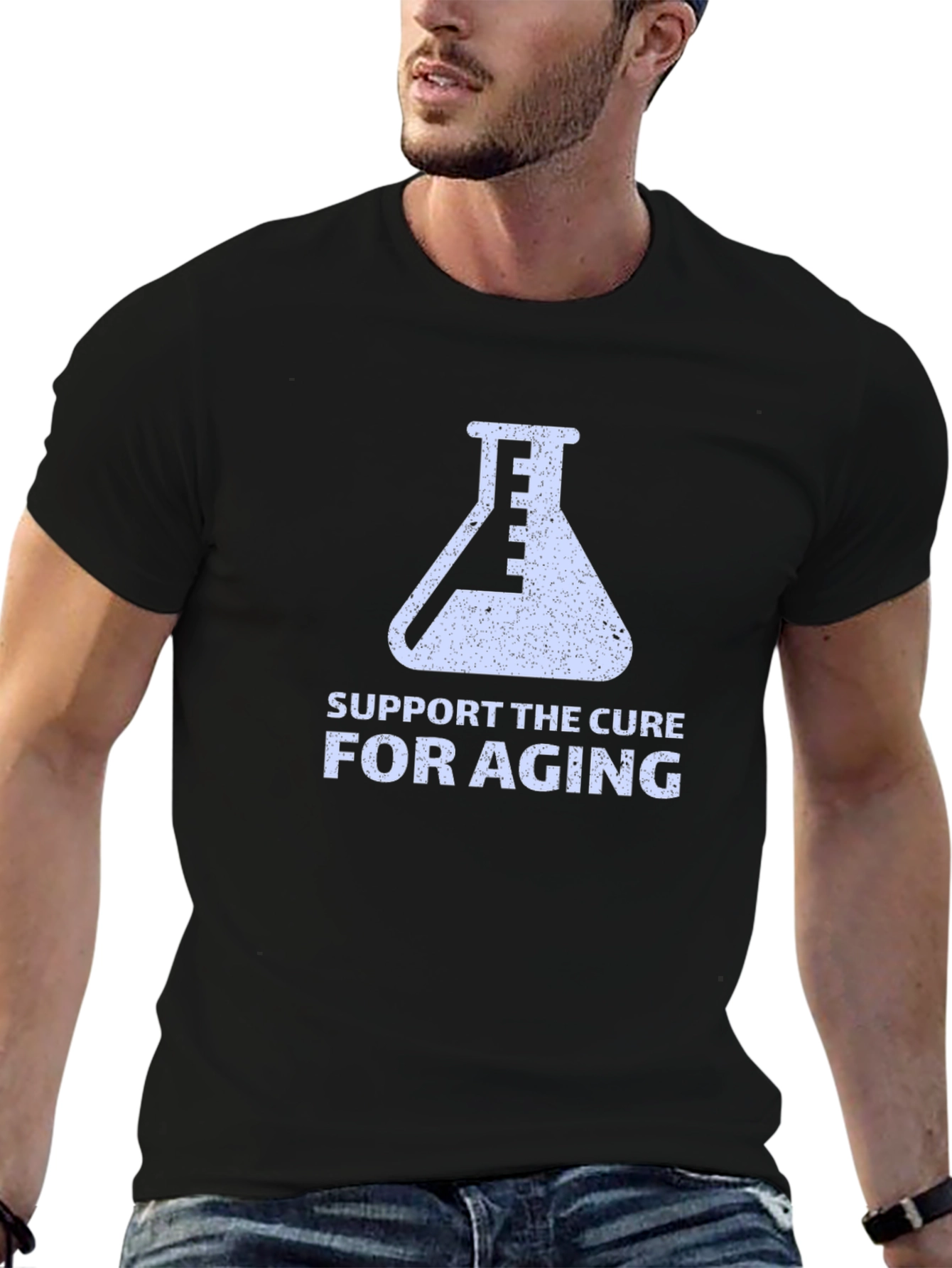 Support the Cure for Aging Black T-Shirt