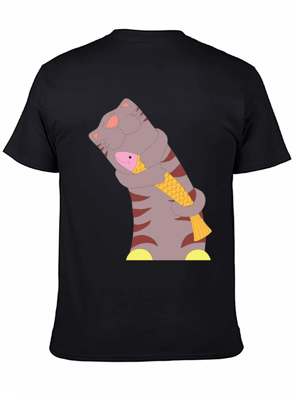 Cat & Fish T-Shirt - Funny Graphic Tee