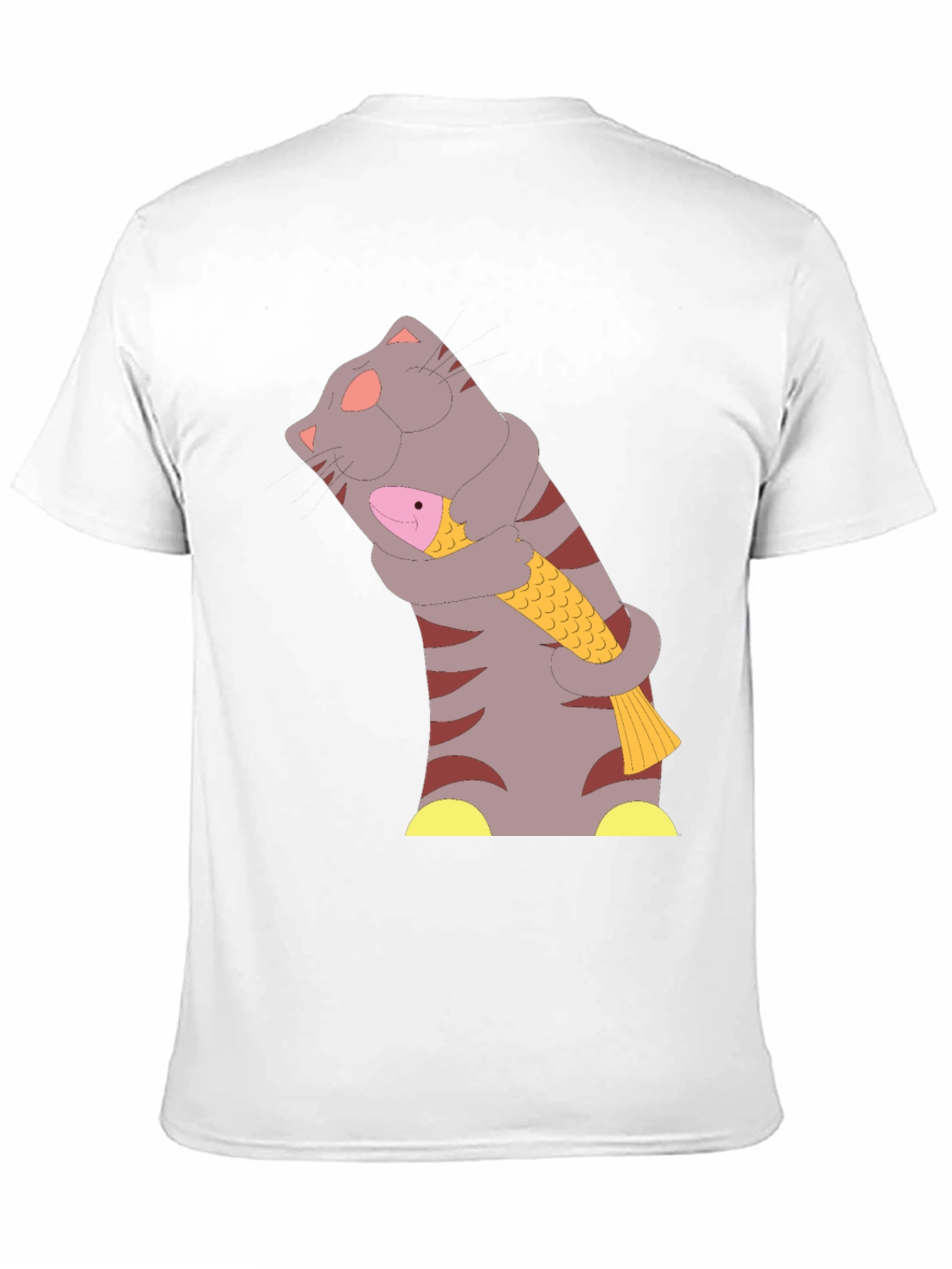 Cat & Fish T-Shirt - Funny Graphic Tee