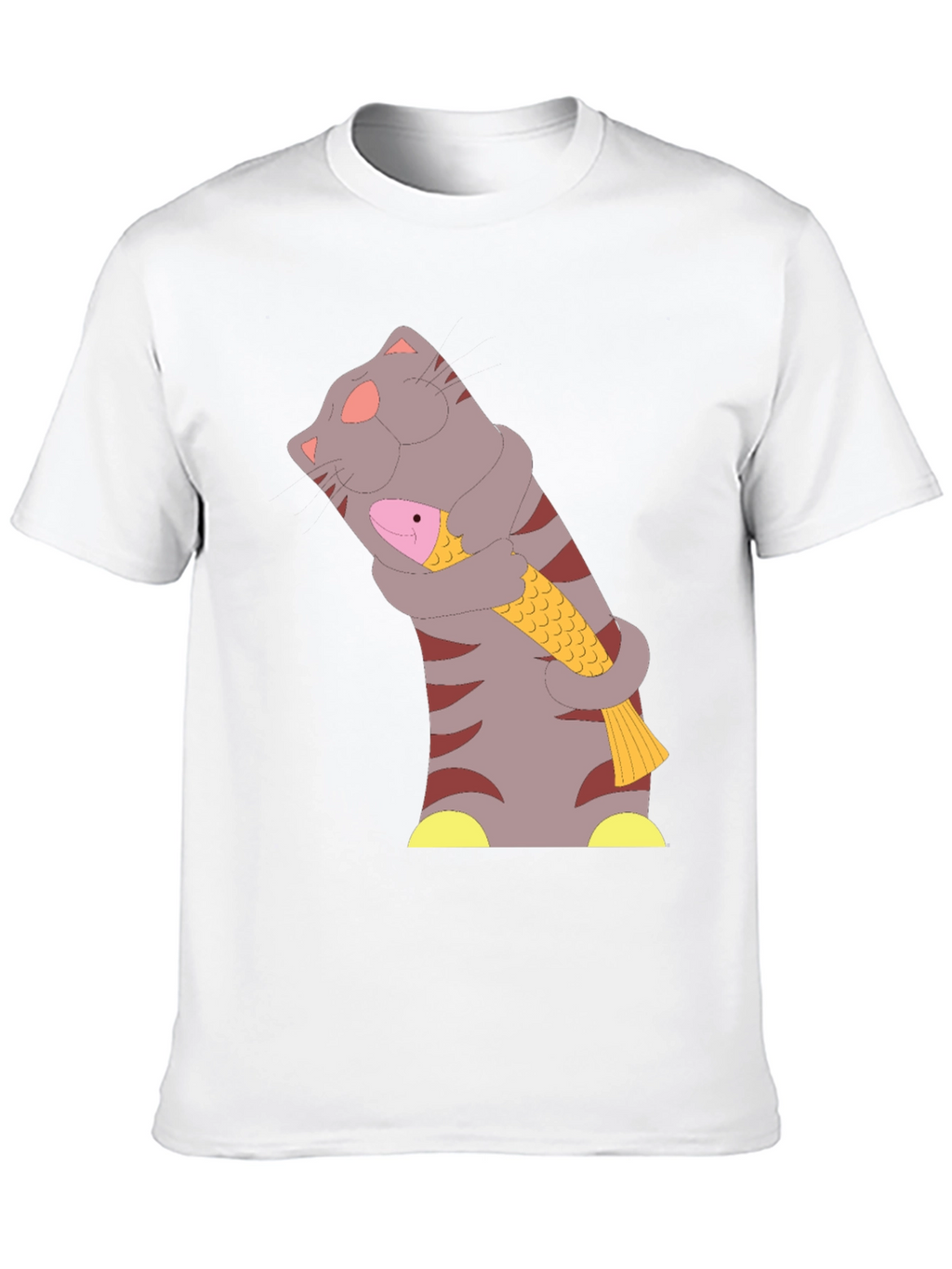 Cat & Fish T-Shirt - Funny Graphic Tee