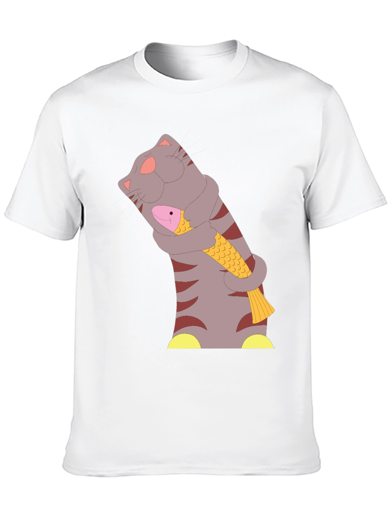 Cat & Fish T-Shirt - Funny Graphic Tee