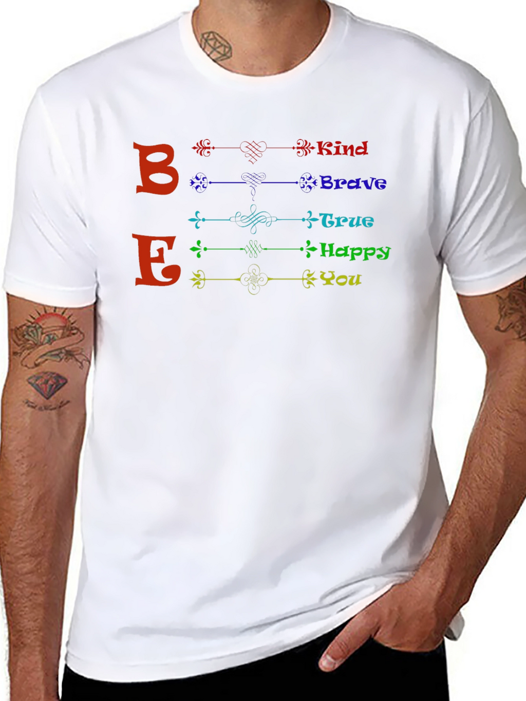 Be Kind Brave True Happy You - Graphic T-Shirt